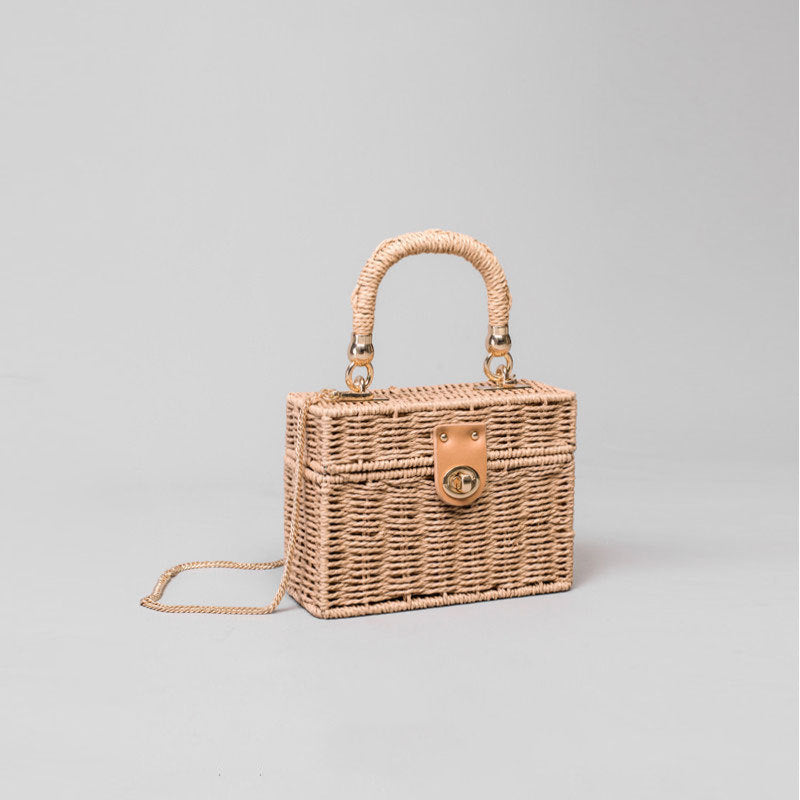 Girls Chain Handmade Rattan Bag - Blue Force Sports