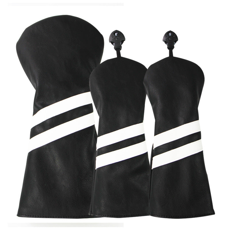 New  Wood Club Cover Double Stripe Wood Club Head Cover Club - Blue Force Sports