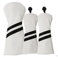 New  Wood Club Cover Double Stripe Wood Club Head Cover Club - Blue Force Sports