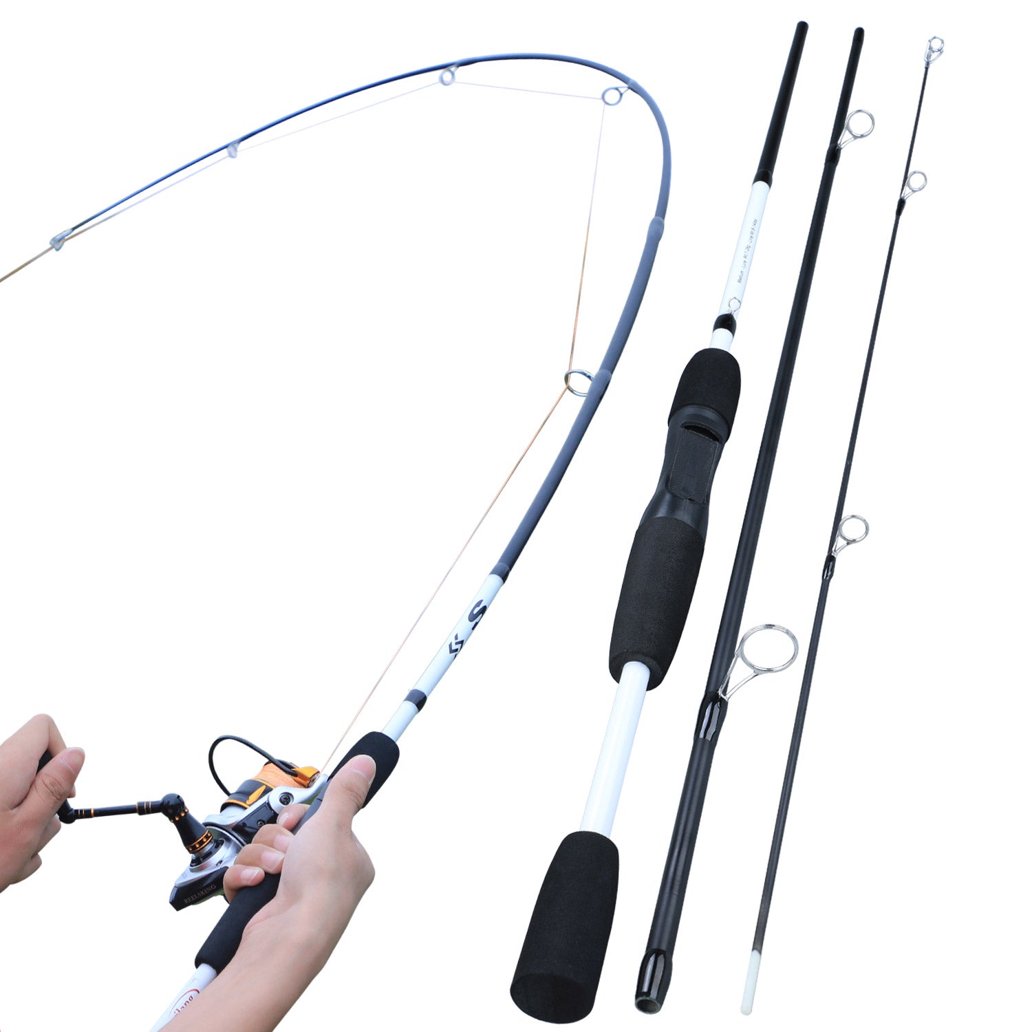 Sougayilang  Sections Carbon Fiber Spinning Casting Fishing - Blue Force Sports