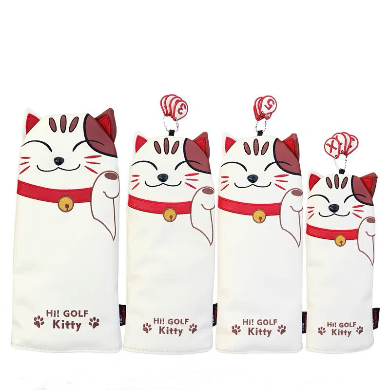 Lucky Cat Golf Wood Club Head Cover - Blue Force Sports