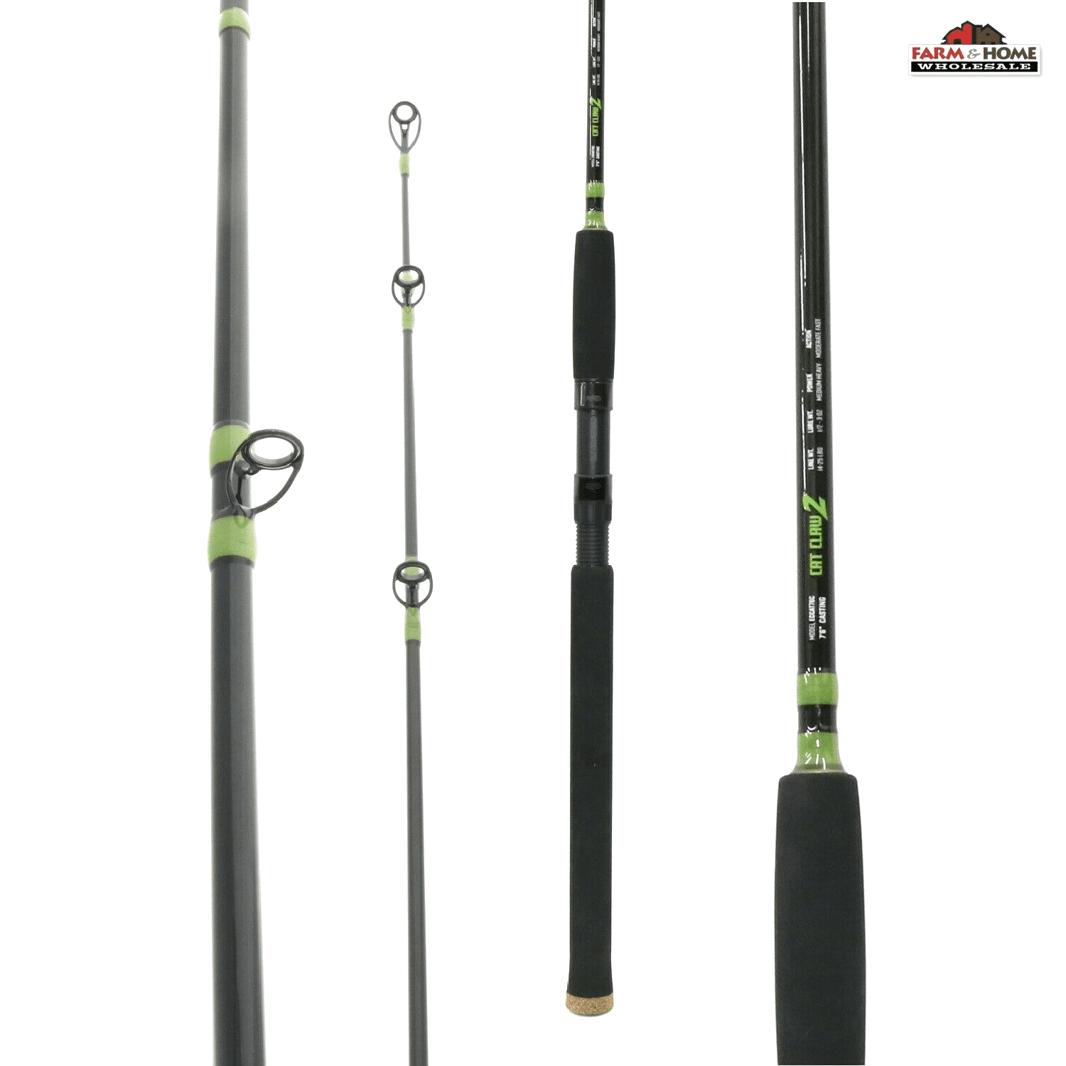 7'6' Medium Heavy Catfish Casting Rod Fishing ~ NEW