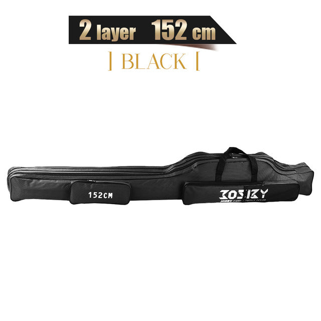 Portable Foldable Fishing Rod Carrier Fish Pole Tools Storage Bag Case